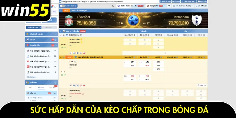 Sức hấp dẫn của kèo chấp trong bóng đá