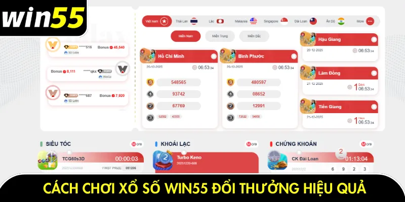 Cách chơi xổ số Win55 đổi thưởng hiệu quả